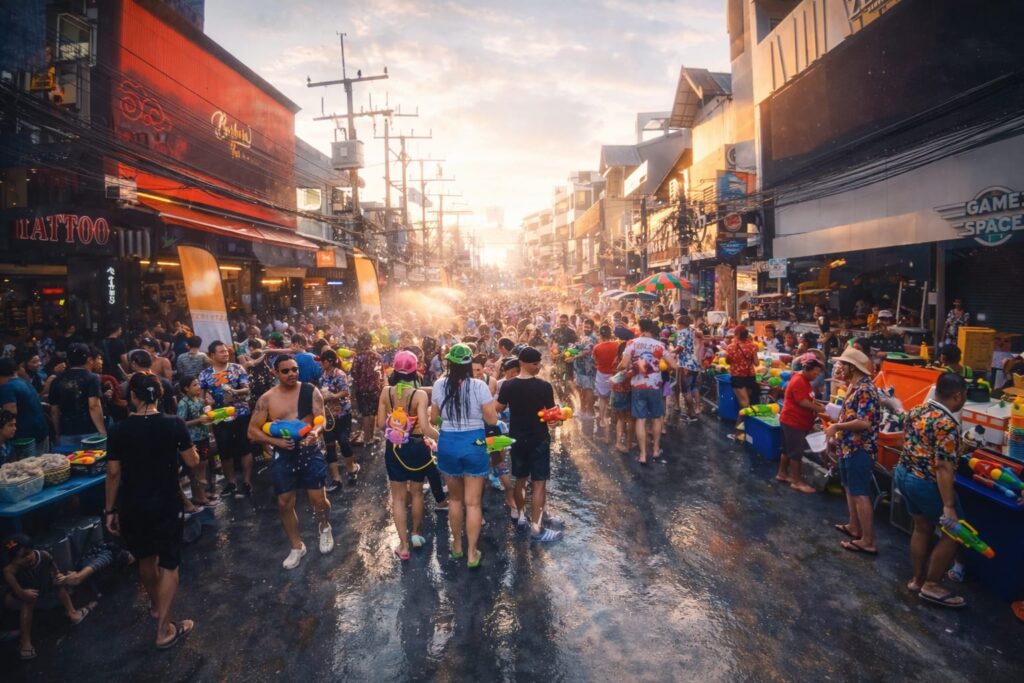 Phuket beach party Sangkran Festival